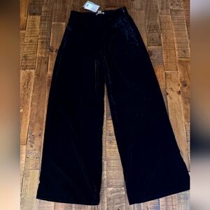 H&M velvet wide leg pants
